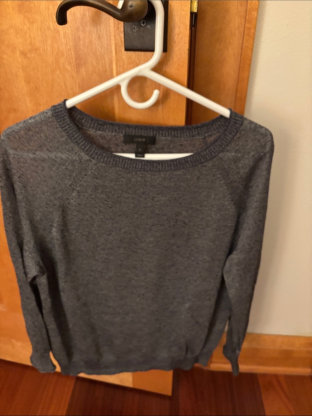 J. Crew Heathered Charcoal Crewneck Sweater